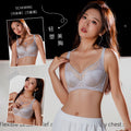 3330缎面蕾丝可拆卸美胸带聚拢兔耳水晶杯内衣女收副乳调整型文胸