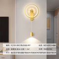 Living room light luxury creative clock wall lamp bedroom bedside background wall lamp technological style decoration charging without wiring