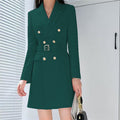 Women's Fall Korean Mid-Length Long Blazer + Jacket 2026 | Trendy Jacket - White