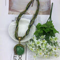 EU/US Import New Fashionable Retro Ethnic Style Bohemian Necklace Rhinestone Cat-Eye Stone Necklace Sweater Chain