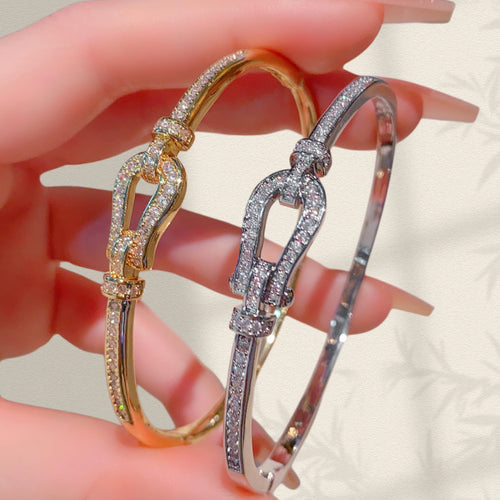 Overseas Western Premium Celebrity Style Mini Set Horseshoe Bangle Niche Design Light Luxury Fashionable Bracelet Wholesale