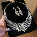 The Louvre Piece Light Full Teardrop Necklace Set Light Luxury Niche Premium Choker Banquet Party Ambient Feel Necklace