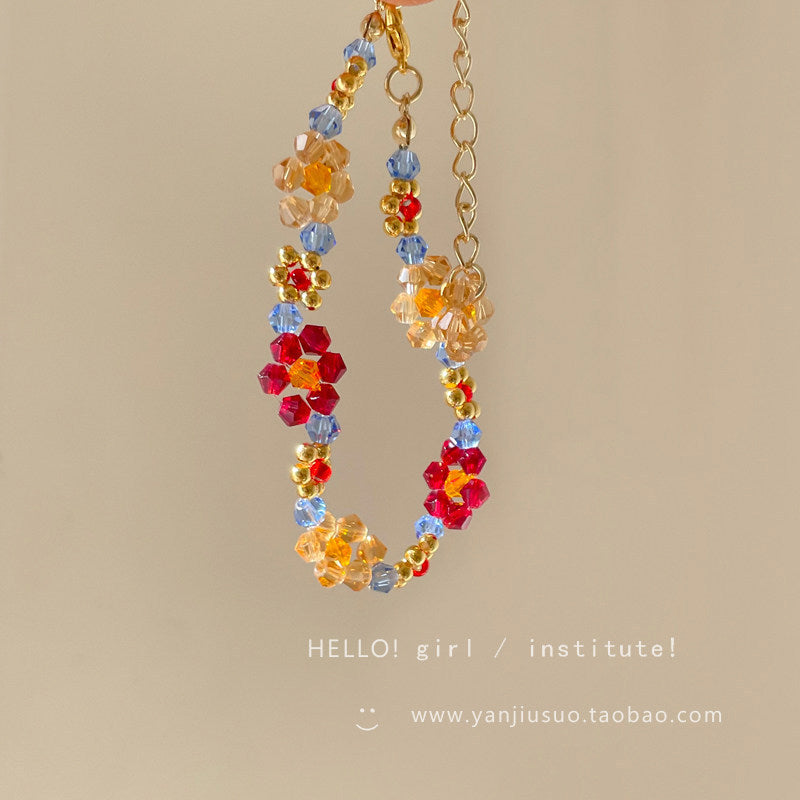 Beaded Teardrop Pendant Necklace and Bracelet Set - view 7