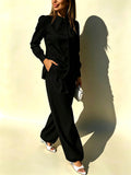 Casual Fashion High Waist Pants + Top Set