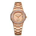 Drop Ship Item Time Ladies Watch Western Bestseller Nautilus Large Crystal Ring Rose Gold Steel Band Formal Casual Womens Watch