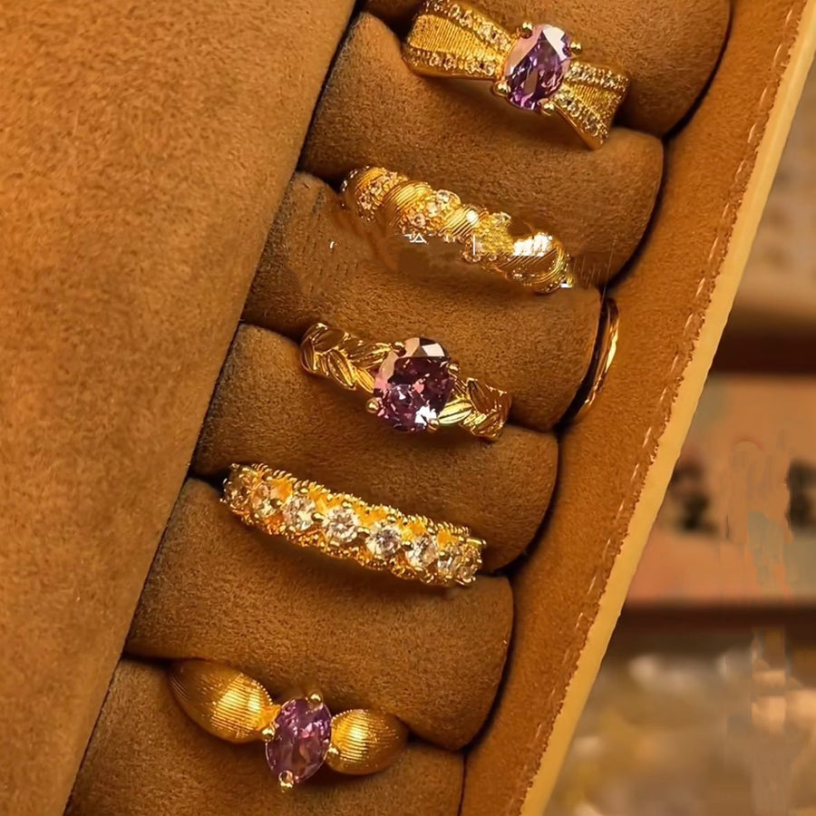 Vintage Rhinestone Flower Statement Ring - view 4