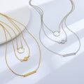 EU/US Import Bestseller Fashionable Accessory Simple Design Detail 3 Layer Choker Personality Versatile Long Style Necklace Wholesale