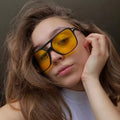 2024 New T Lettering Pair Bridge Sunglasses Square Fashionable Overseas Trendy Men Sunglasses Women Retro ins Sunglasses