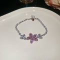 Runaway Princess Super Glitter Crystal Geometric Teardrop Jewelry Set Imperial Breeze Banquet Choker Light Luxury Niche Necklace