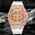PINTIME / Item Time AliExpress Bestseller Set Colorful Crystal Multifunction Sports 6 Hand Quartz Watch Waterproof Men Watch