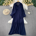 Casual Slimming Long Sleeve Lightweight Loose Dress + Shirt + Camisole 2-Piece Set