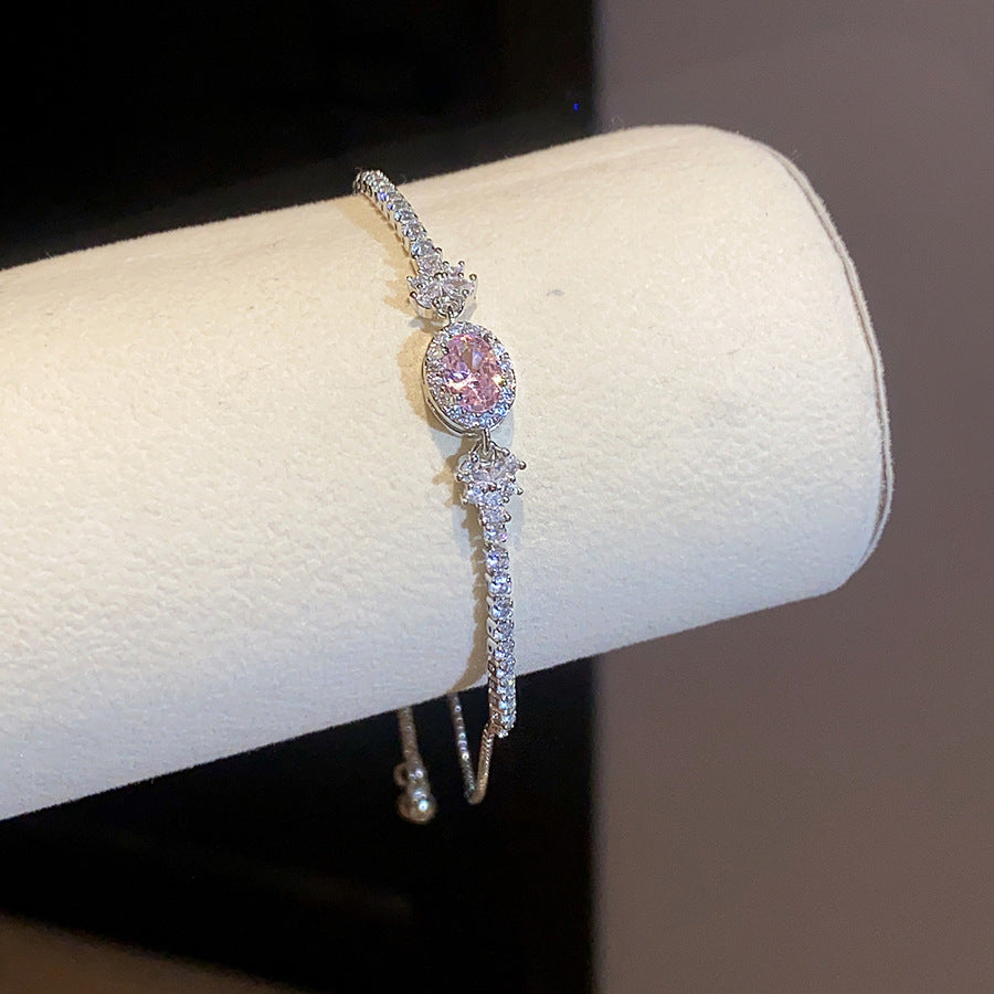 French Oval Zircon Link Bracelet - view 9