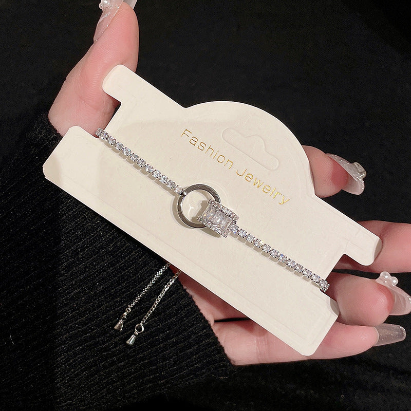 Sparkling Zircon Geometric Bracelet - view 12