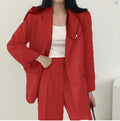 Women's Fall Professional Fashion Blazer + Pants 2-Piece Set 2026 - Sky Blue