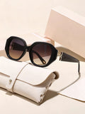 Big Frame Sunglasses Sun-Proof New Import Western Premium Sunglasses Trendy Personality Versatile Trendy Sunglasses