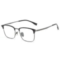 Beesfen New BW7010V Full-Frame Formal Glasses Men Ultra-Light Pure Titanium Prescription Frame Browline Glasses Frame