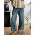 Slimming Plus Size Loose Straight Leg Ankle-Length Wide Leg Pants + Pants