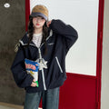 Girls' Star Decor Zip Hardshell Jacket - Fall New Style