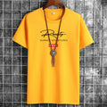 white large size men's short-sleeved t-shirt new half-sleeved clothes trendy body shirts for men and