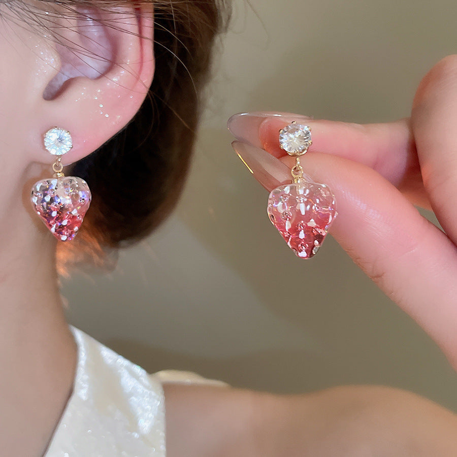 Gradient Jelly Flower Stud Earrings - view 9
