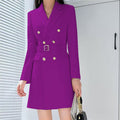 Women's Fall Korean Mid-Length Long Blazer + Jacket 2026 | Trendy Jacket - White