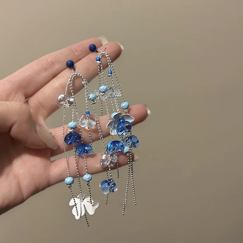 Colorful Star Tassel Drop Earrings - view 11