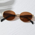 2 Pair Wear Oval Round Metal Small-Frame Women Sunglasses Premium Fashionable Street Snap Sunshade Glasses Match Trendy Sunglasses