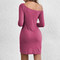 Women's Loose T-shirt Dress - Long Sleeve