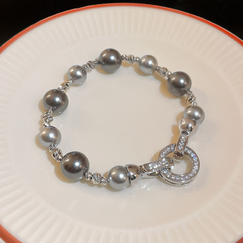 Zircon Beaded Butterfly, Flower and Pearl Bracelet - view 10