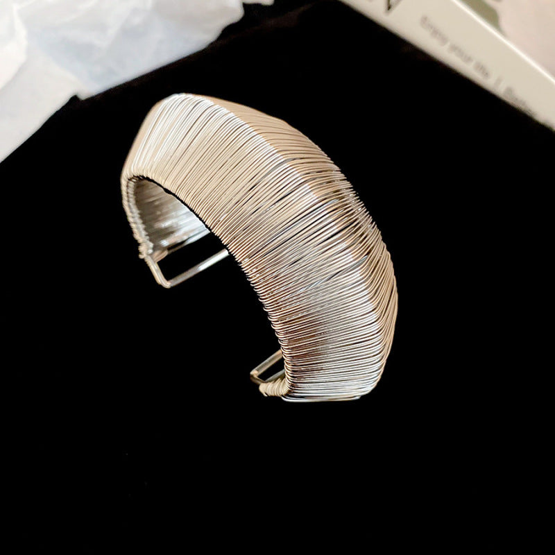 Geometric Multi-Layer Wrap Cuff Bracelet - view 11