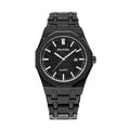 New Polygon Mens Watch Fashionable Formal Sand Texture Glow Date Steel Band Quartz Watch Factory Direct