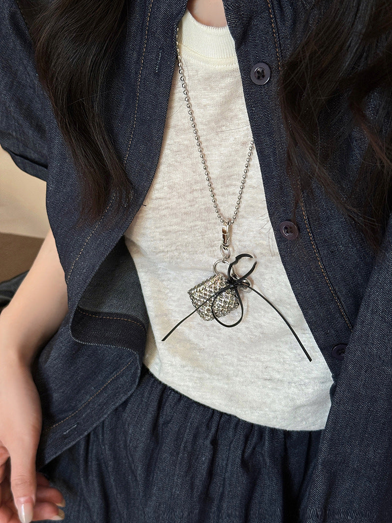 Korean Resin Heart Pendant Necklace - view 10