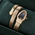 2024 New Snake Shape Bangle Watch Cross-Border Export Bestseller Factory Wholesale Women Bangle Watch Quartz Watch