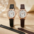 2026 French Classic La Horse Retro Oval Round Small Dial Steel Band Watch Women Light Luxury Premium Watch Wholesale