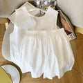 Summer Fashion Elegant Linen Cotton Sleeveless Hollow-Out Loose Tank Top + Shorts 2-Piece Set