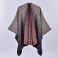 Women's Fall-Winter Ethnic Versatile Slit Plaid Shawl + Cape 2026 - Red