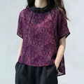 Summer New Chinese Fashion Stand Collar Shirt