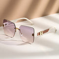 Elegant Frame Trendy Style Gradient Sunglasses Women Summer Sun-Proof Rimless Sunglasses UV-Proof Premium Sunglasses