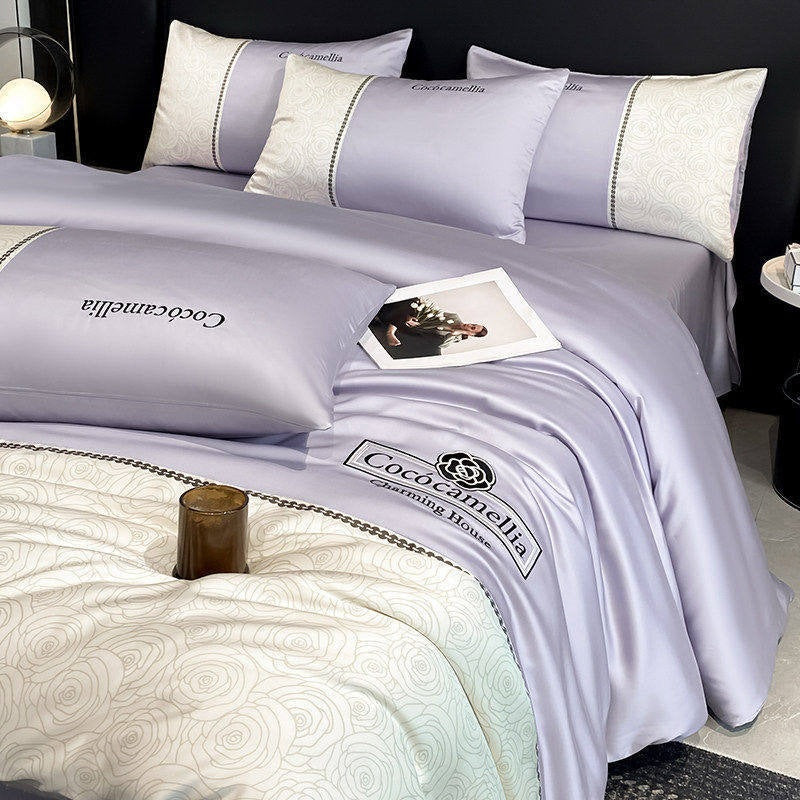 Phoenix Tree Apricot Cooling Fabric 4-Piece Bedding Set - view 5
