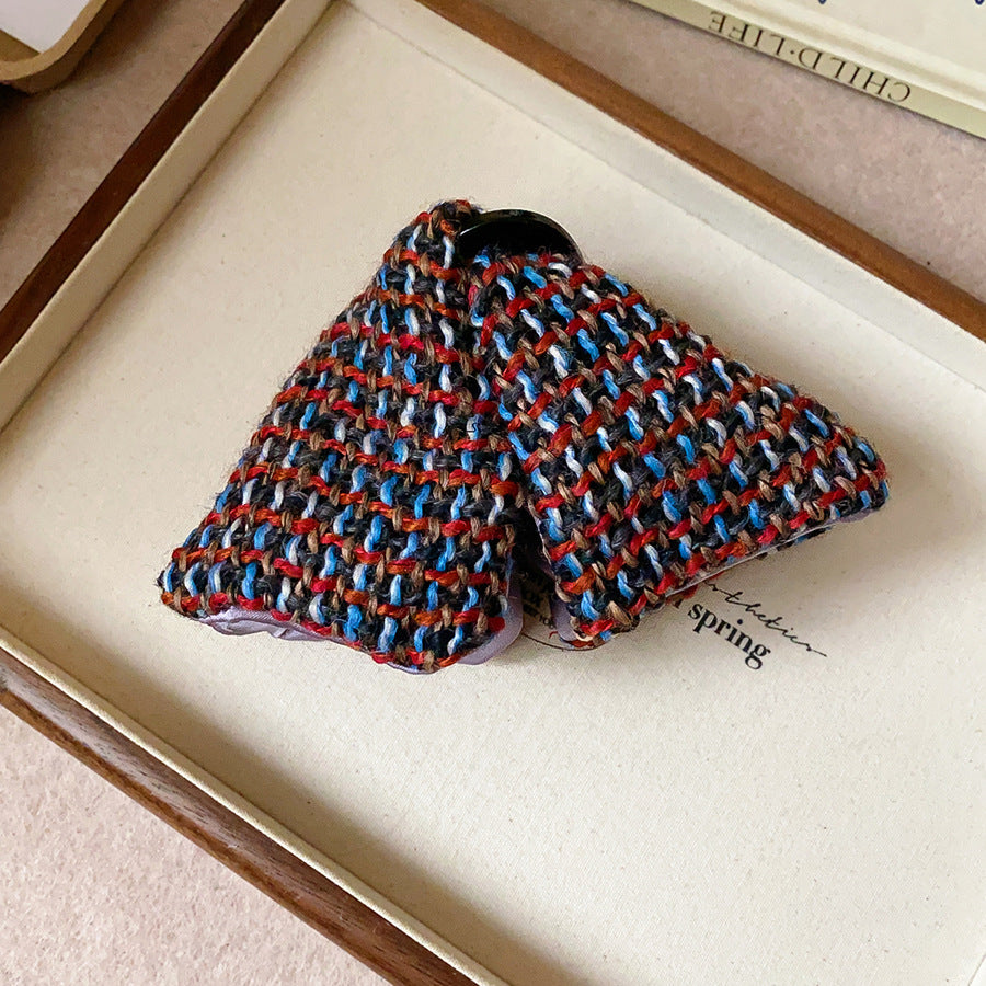 Korean Plaid Triangle Hair Claw Clip - view 7