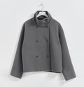 Women's Spring-Summer Elegant Stand Collar Loose Cropped Jacket 2026 - Black