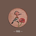 仿编织印花隔热杯垫餐垫圆形新中式防烫防滑家用餐桌垫子创意茶垫