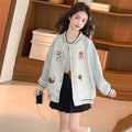 Girls' Loose Baseball Jacket