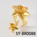 French Statement Personality Wheel Return Breeze Vehicle Flower Heavy-Duty Design Premium Cutout Flower Fashionable Accessory Bangle Ring