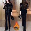 Winter Fashion Elegant Lined Long Sleeve Cardigan + Jacket + Top