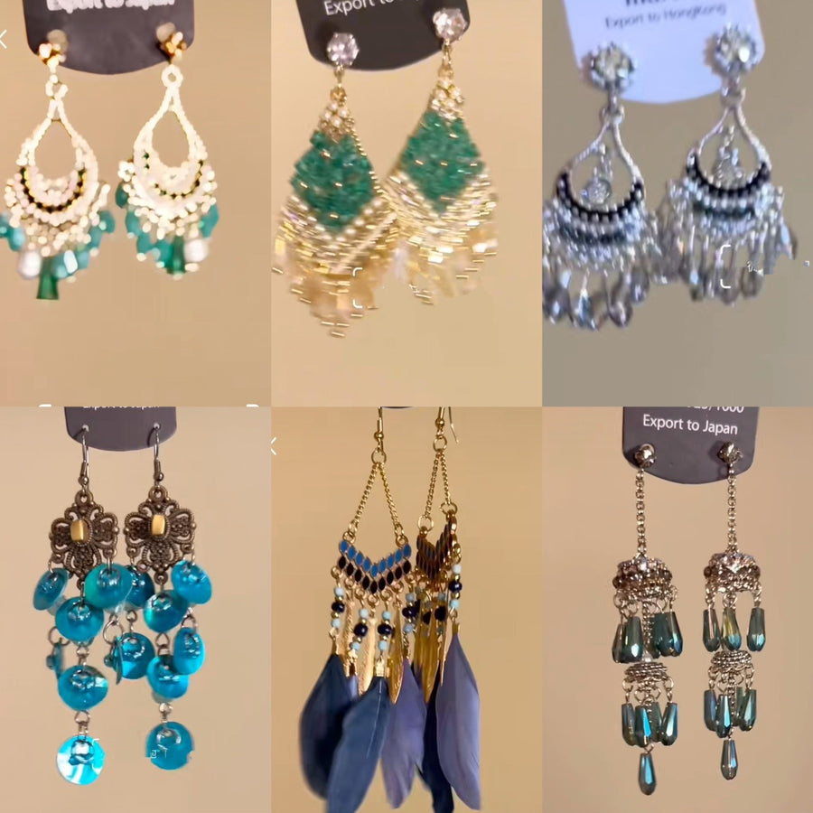 Bohemian Shell Bead Tassel Earrings - view 2