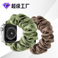Amazon Crystal Satin Plain Band Large Cord Hair Tie Fits Apple iWatch Apple Watch Band