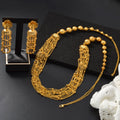 Vintage Jewelry Niche Light Luxury Artsy Versatile Multi-Layer Xiaomi Bead Necklace Flower Tassel 2-Piece Set