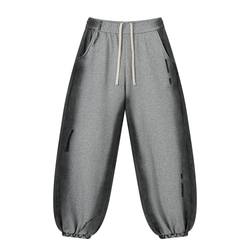 ARTIE Men's Wasteland Streetwear Spray-Dye Distressed Graffiti Loose Fit Track Pants