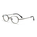 Beesfen New Pure Titanium High Count Prescription Women Small-Frame Cinnabar Sun Glasses Width Edge Oval Round Full-Frame S408P